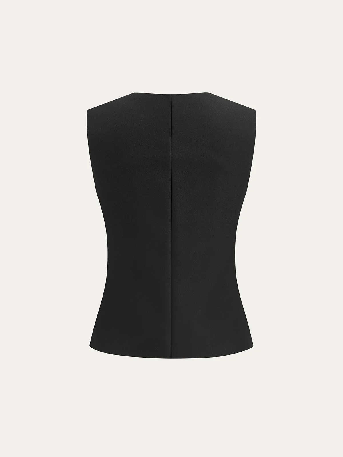 Metal Button Sleeveless Vest - Wholesalesil