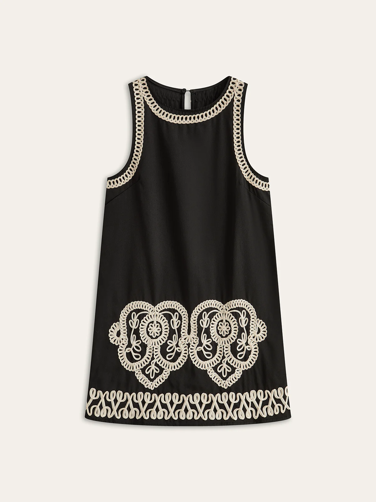 Sleeveless Embroidery Mini Dress - Wholesalesil