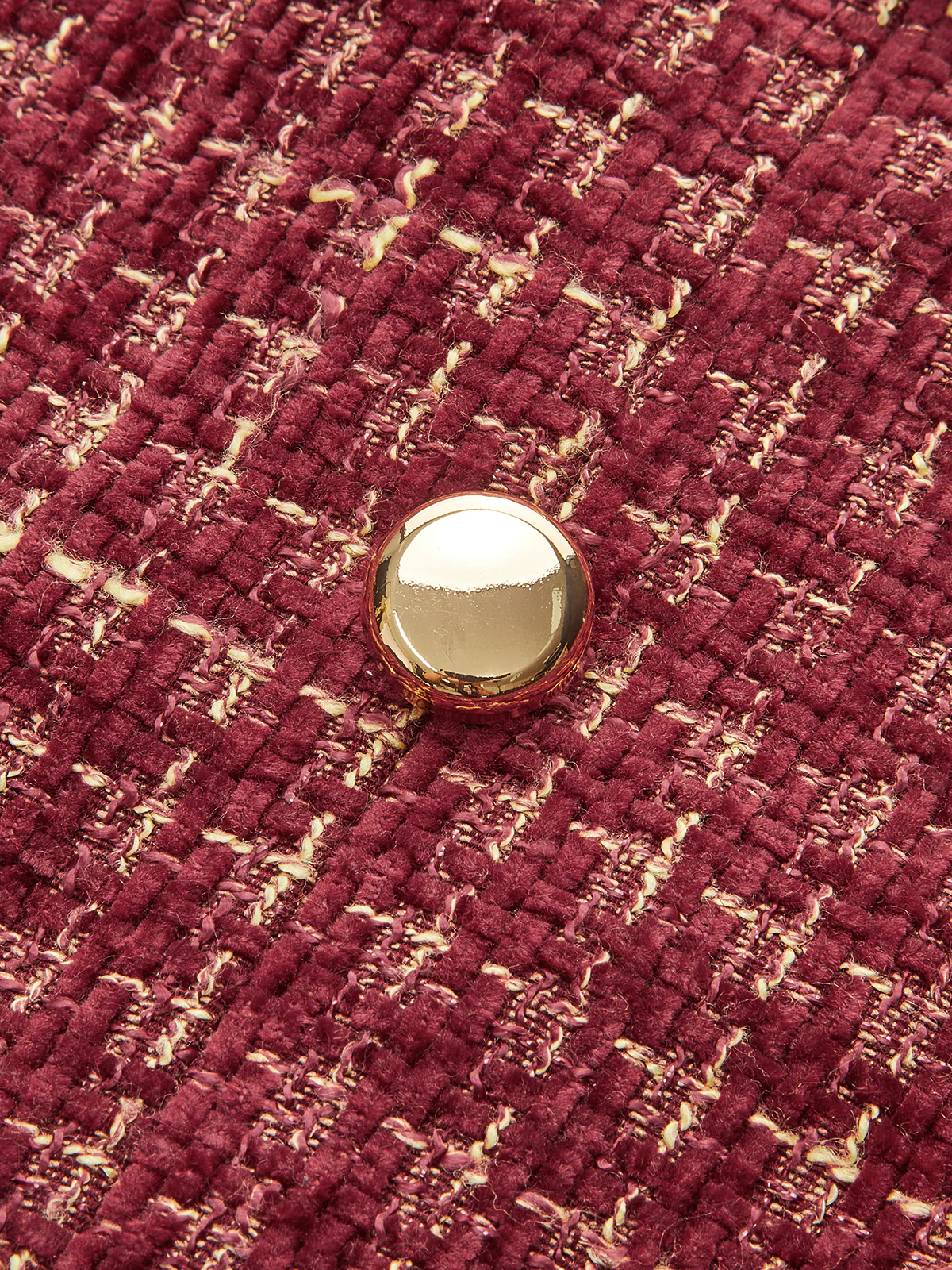 Metal Button Tweed Sleeveless Mini Dress - Wholesalesil