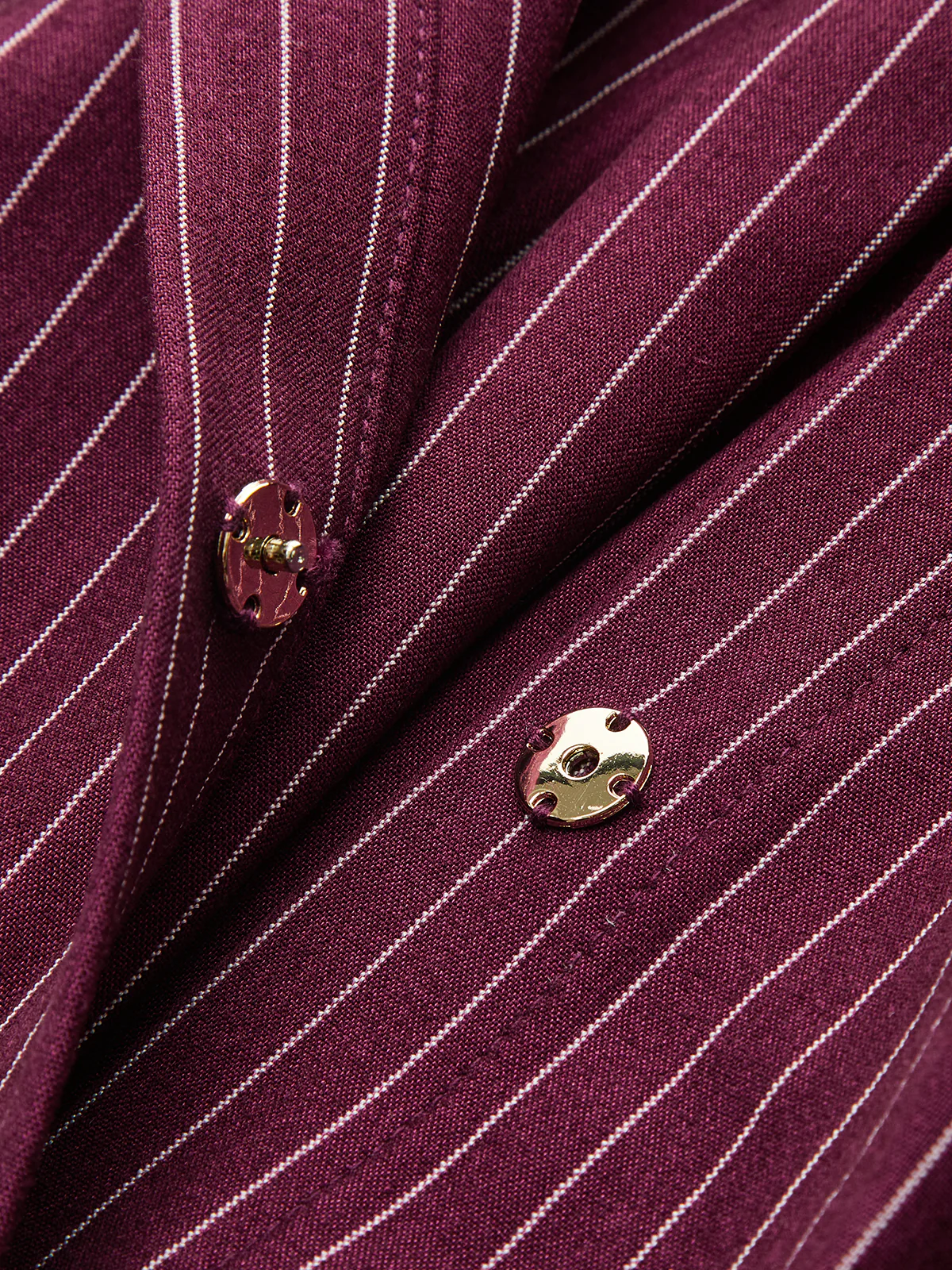 Pinstripe Cross-Front Collared Bodysuit - Wholesalesil