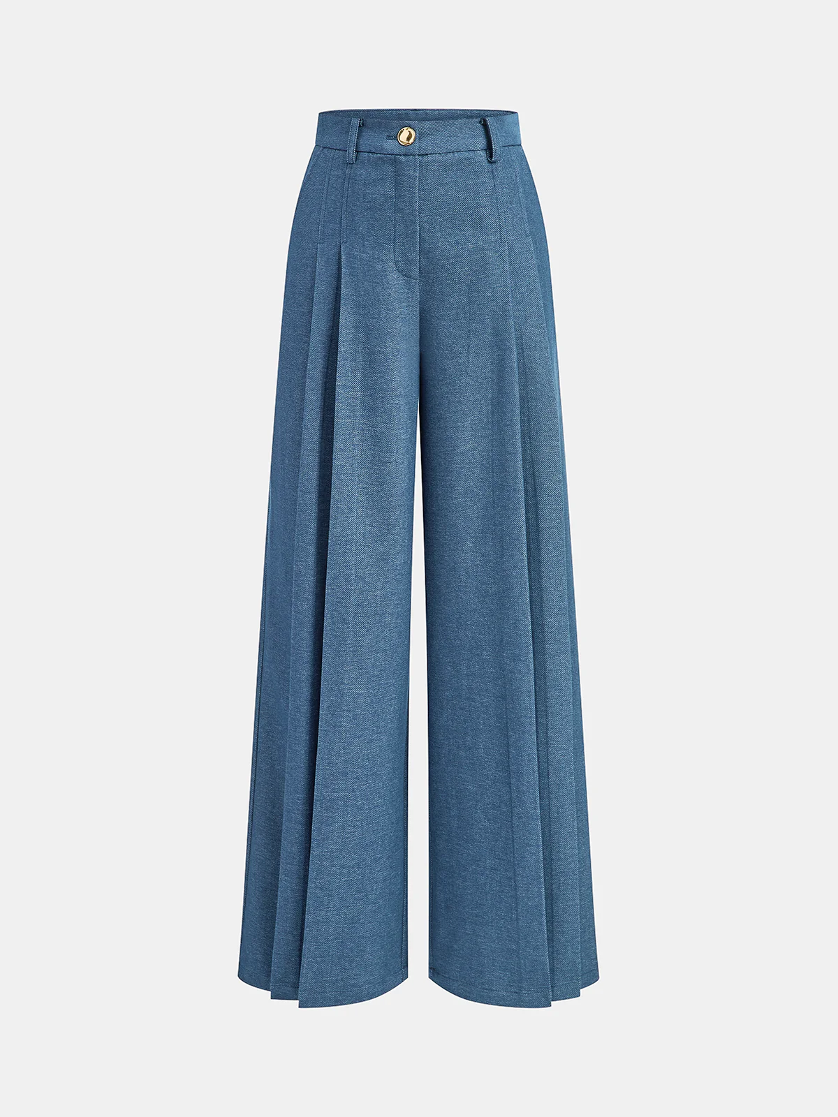 Mid-Waisted Pleated Wide-Leg Pants - Wholesalesil