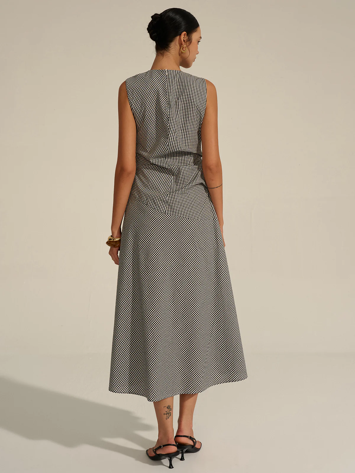 Gingham Midi Dress - Wholesalesil