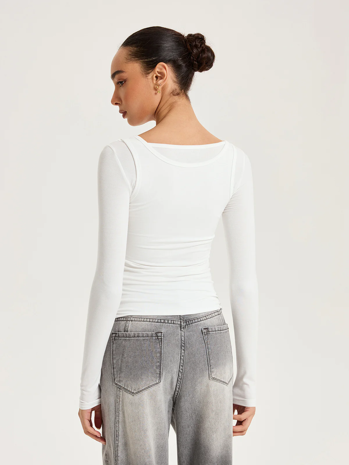 2 in 1 Long-Sleeve Top - Wholesalesil