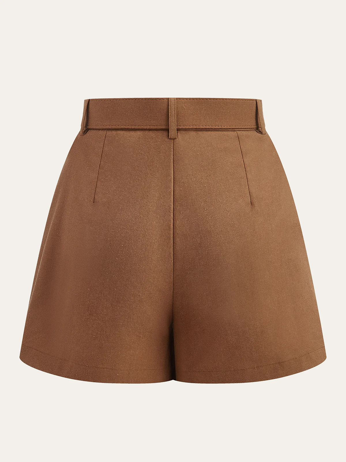 Belted Mid-Waisted Shorts - Wholesalesil