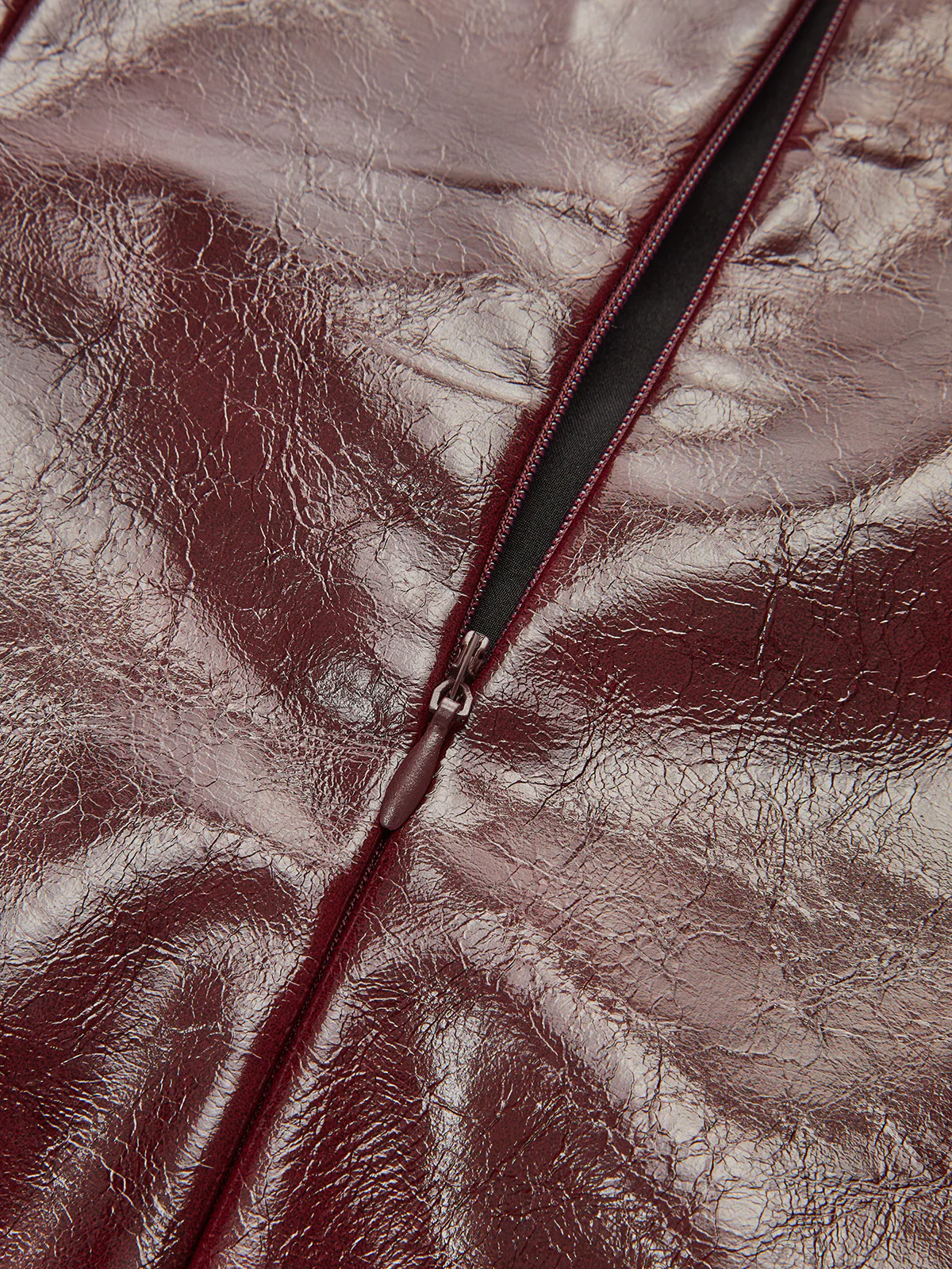 Strapless Asymmetric Faux Leather Dress - Wholesalesil