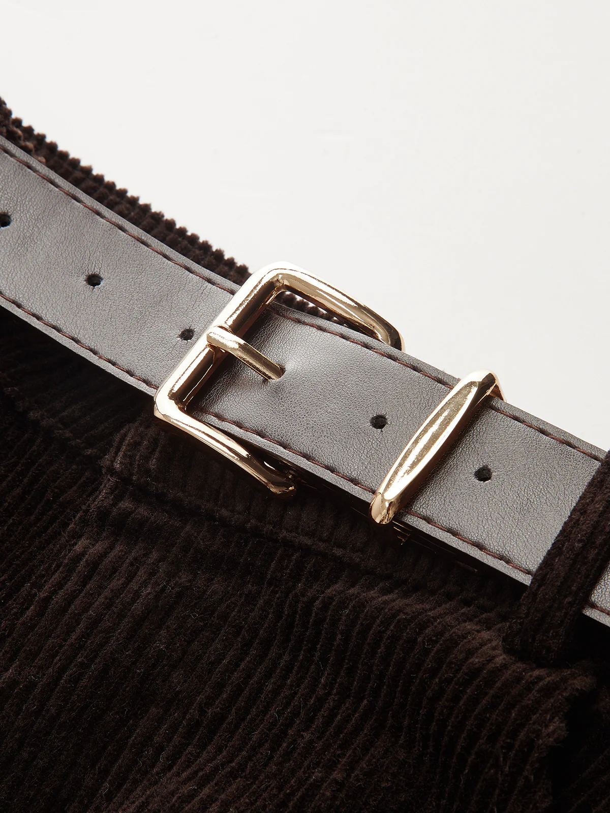 Belted Corduroy Wide-Leg Pants - Wholesalesil