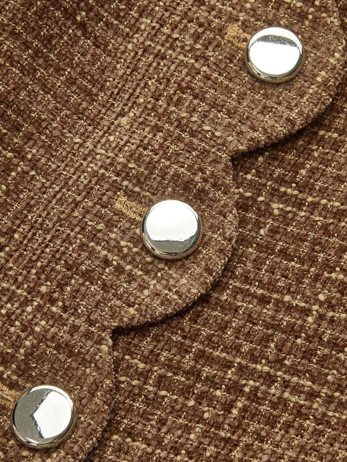Scalloped Edge Tweed Lapel Jacket - Wholesalesil