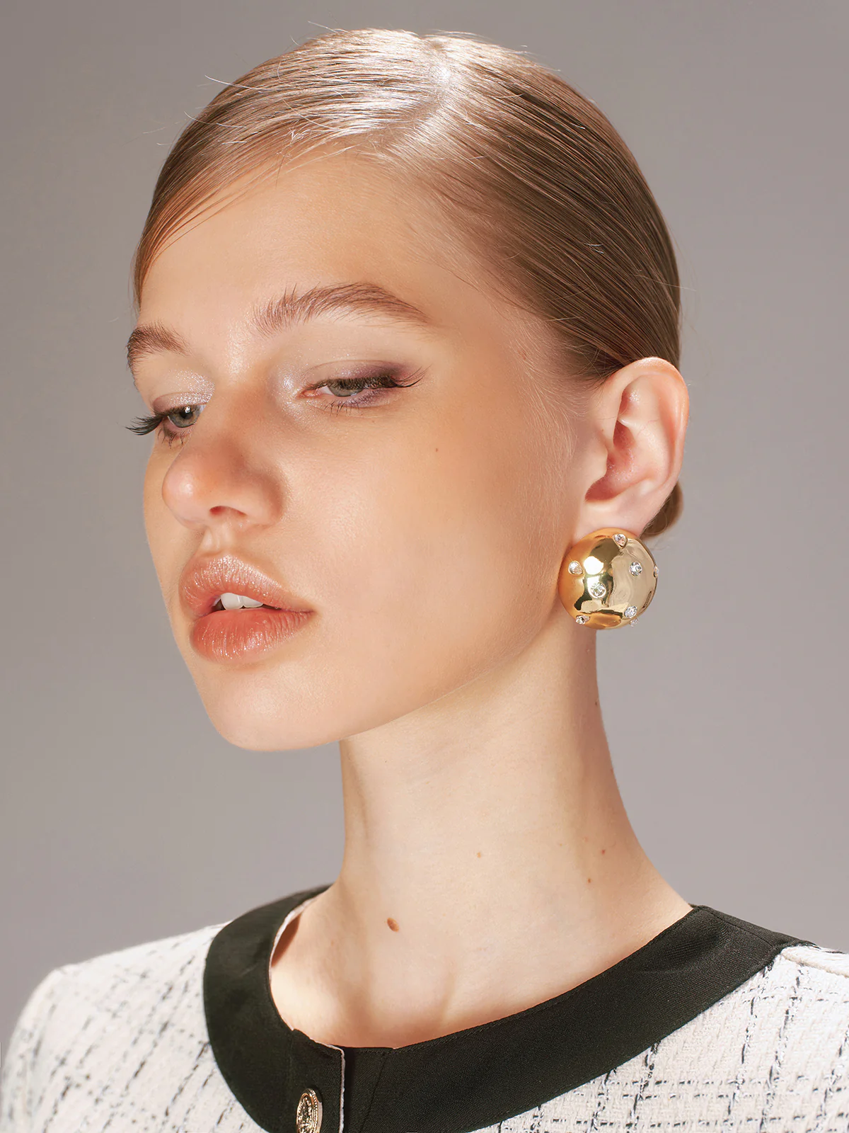 Sphere Crystal Stud Earrings - Wholesalesil