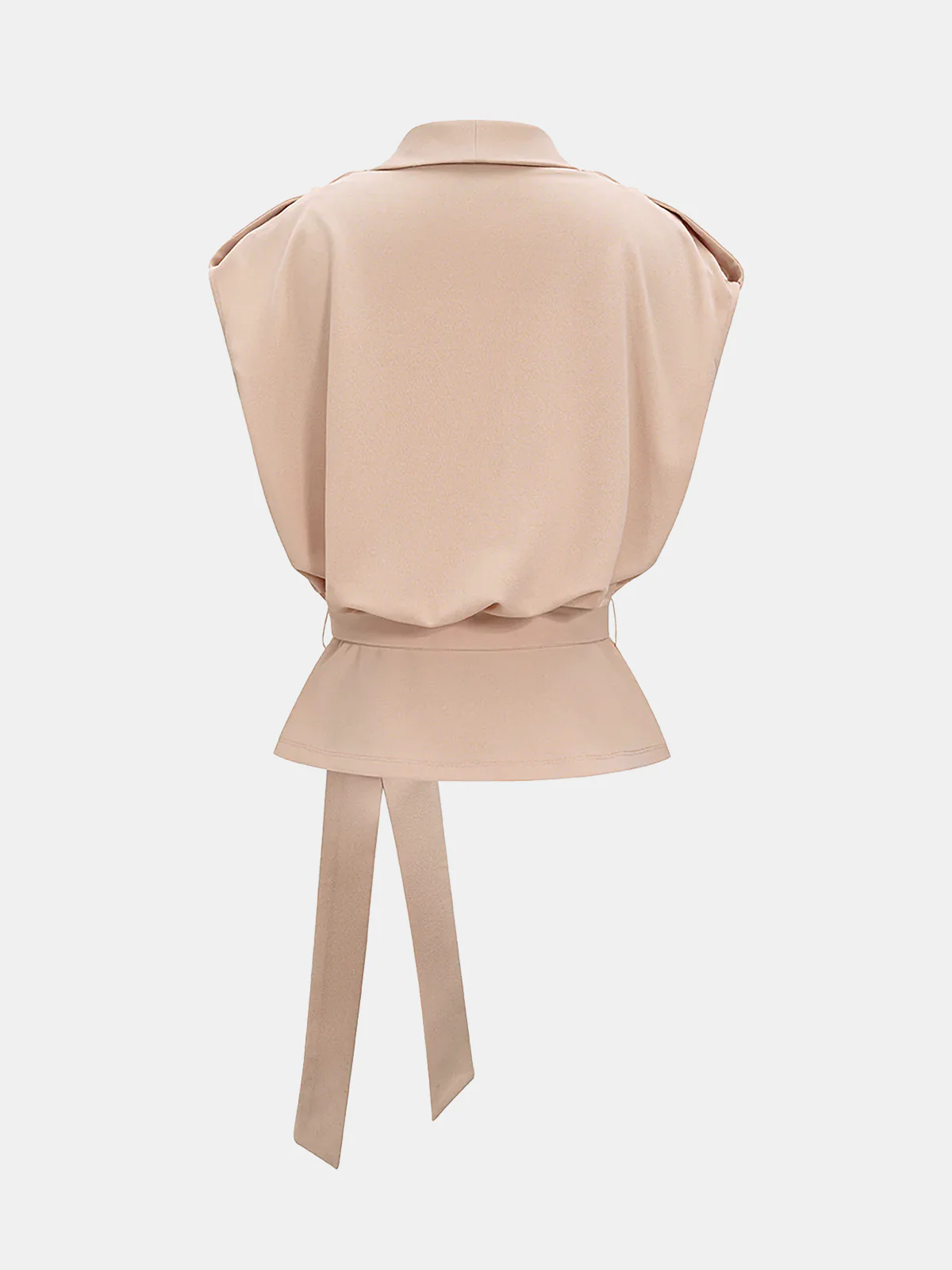 Tie-Waist Wrap Sleeveless Vest - Wholesalesil