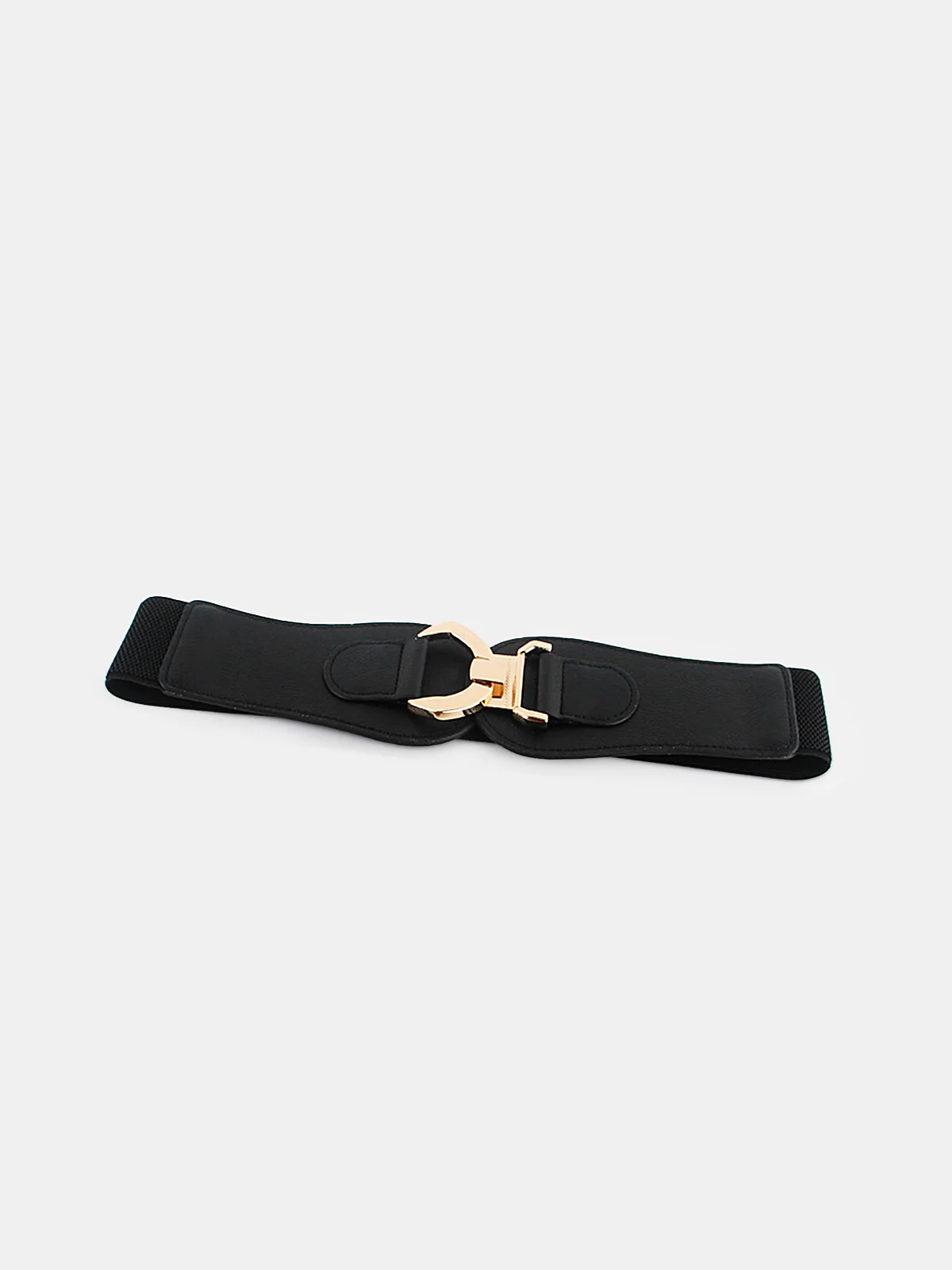 Elastic Faux Leather Wide Waist Belt - Wholesalesil
