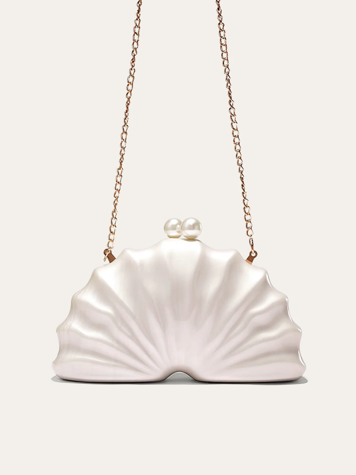 Acrylic Shell Bag with Gold Chain Strap - Wholesalesil