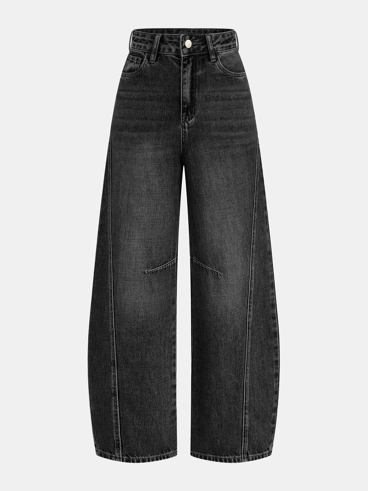 Denim Curved-Leg Jeans - Wholesalesil