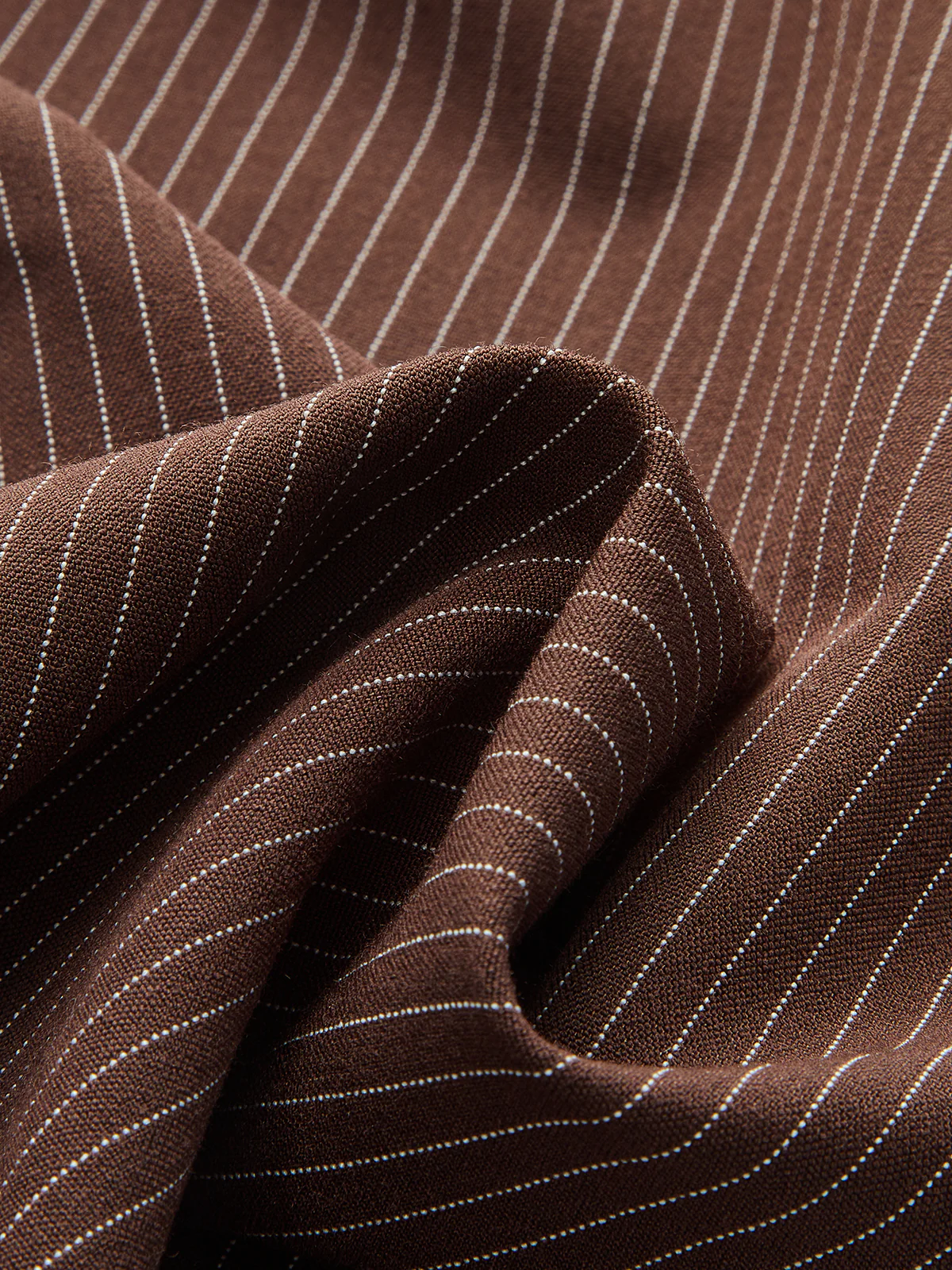 Mid-Waist Pinstriped Wide-Leg Pants - Wholesalesil