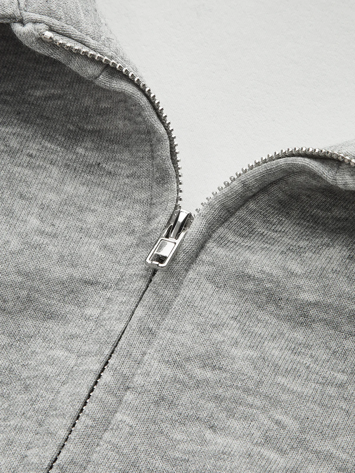 Collared Tailored Zip-Up Sweatshirt Jacket - Wholesalesil