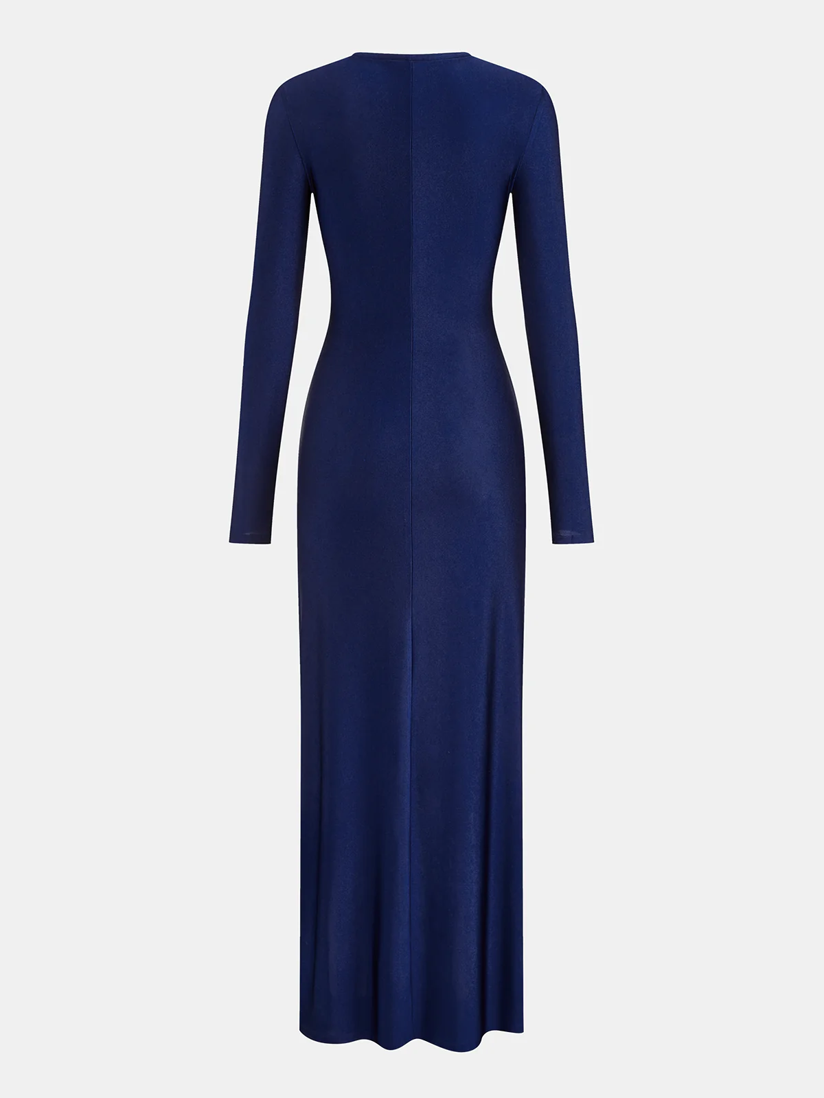 Ruched Long-Sleeve Maxi Dress - Wholesalesil