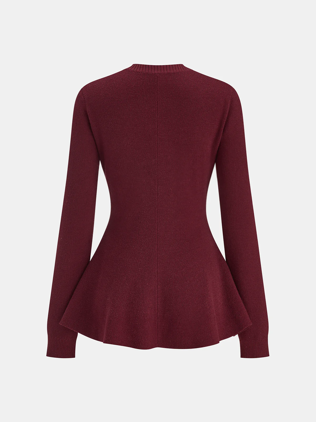 Bow Buckle Peplum Knit Cardigan - Wholesalesil