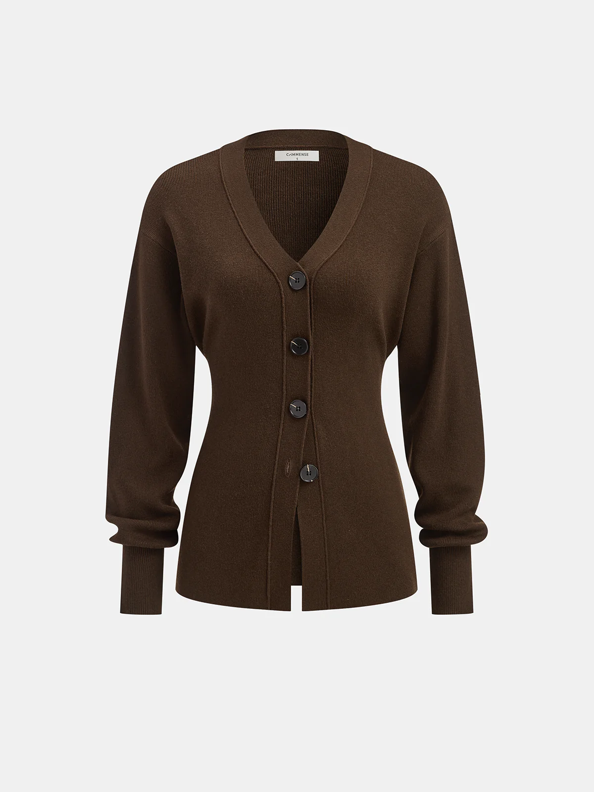 Wool-Blend V-Neck Button-Down Cardigan - Wholesalesil