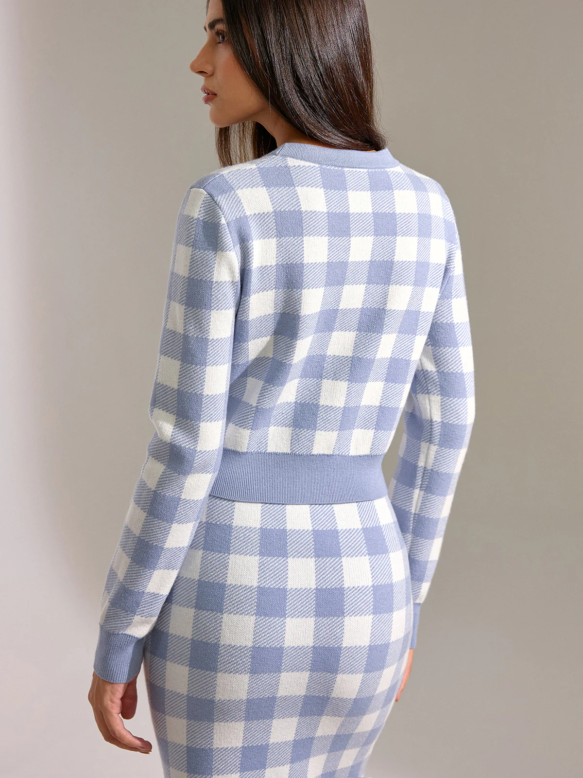 Vintage Plaid Wool Blend Cardigan - Wholesalesil