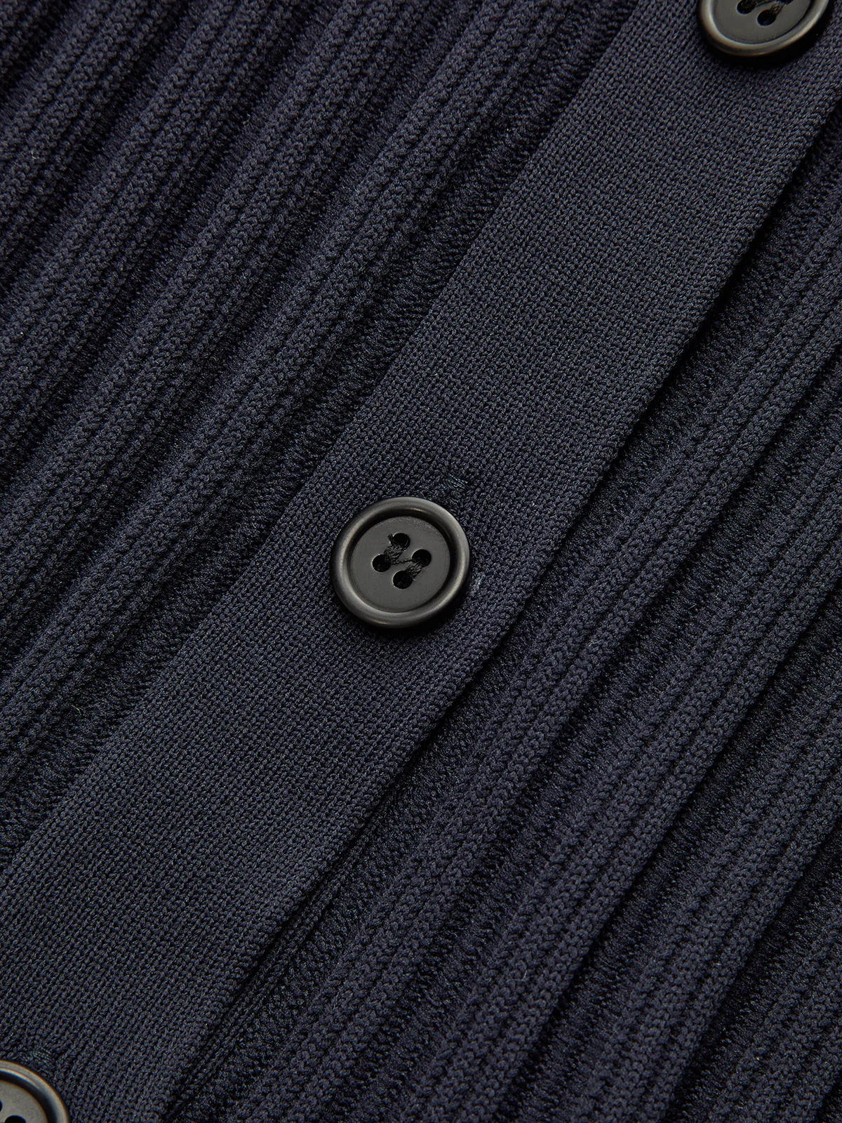 Collared Buttoned Peplum Cardigan - Wholesalesil