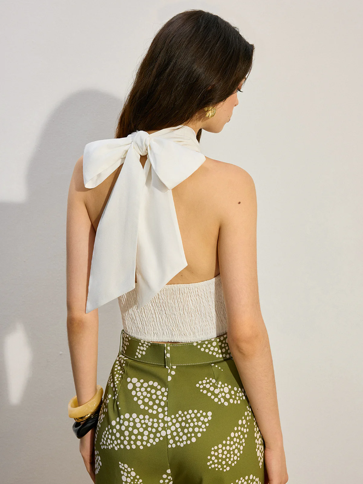 Cross Halter Cut-Out Tank Top - Wholesalesil