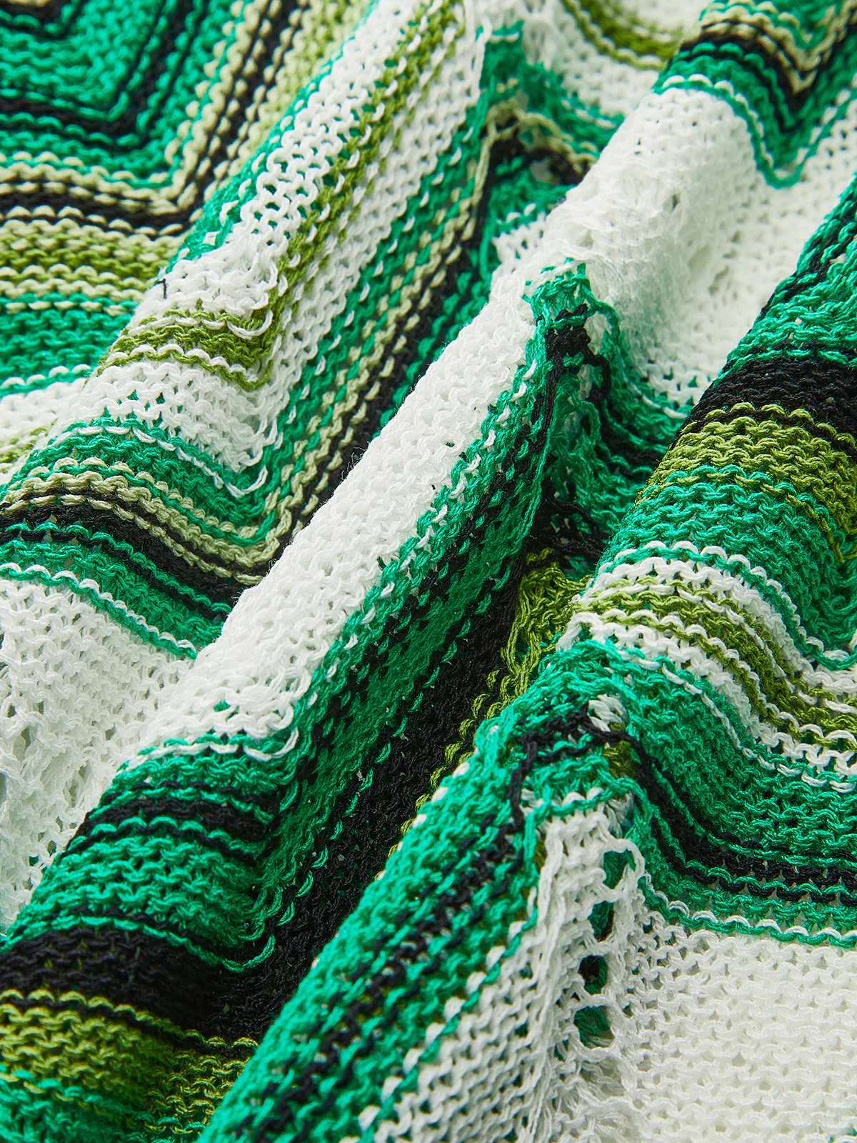 Chevron-Patterned Tie-Strap Knit Midi Dress - Wholesalesil