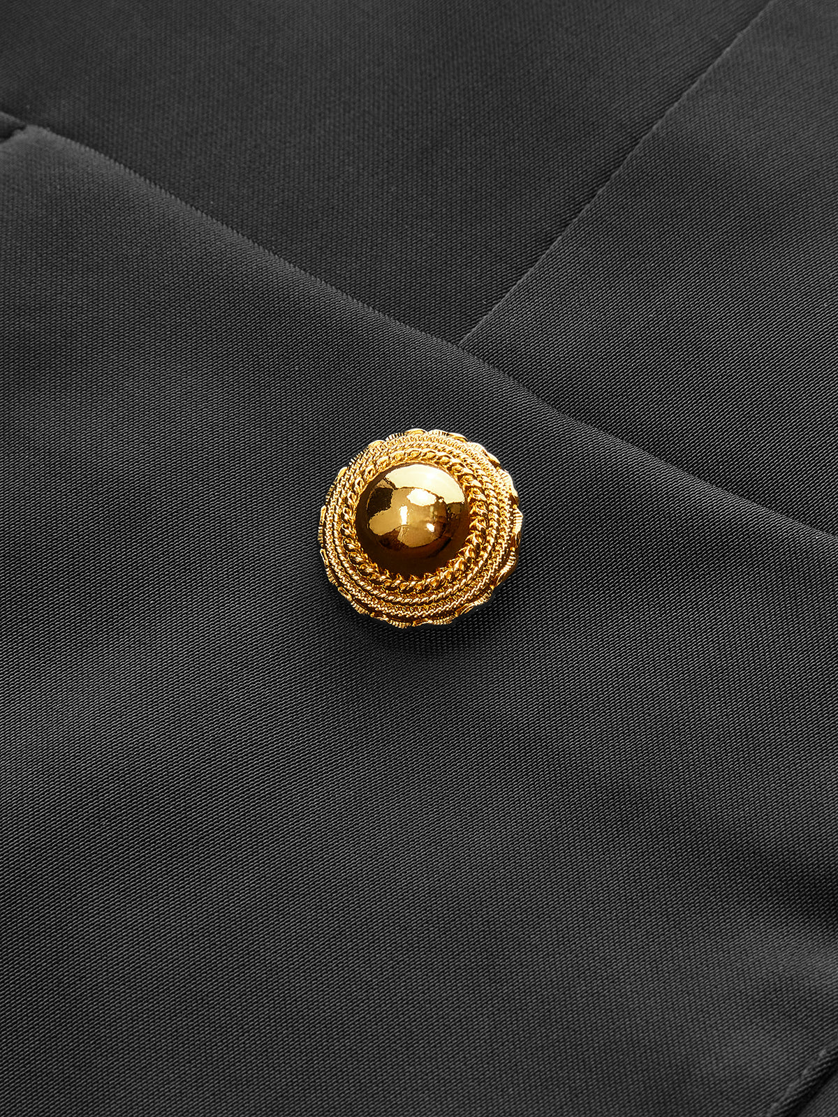 Ruffled Hem Metal Button Mini Dress Without Belt - Wholesalesil