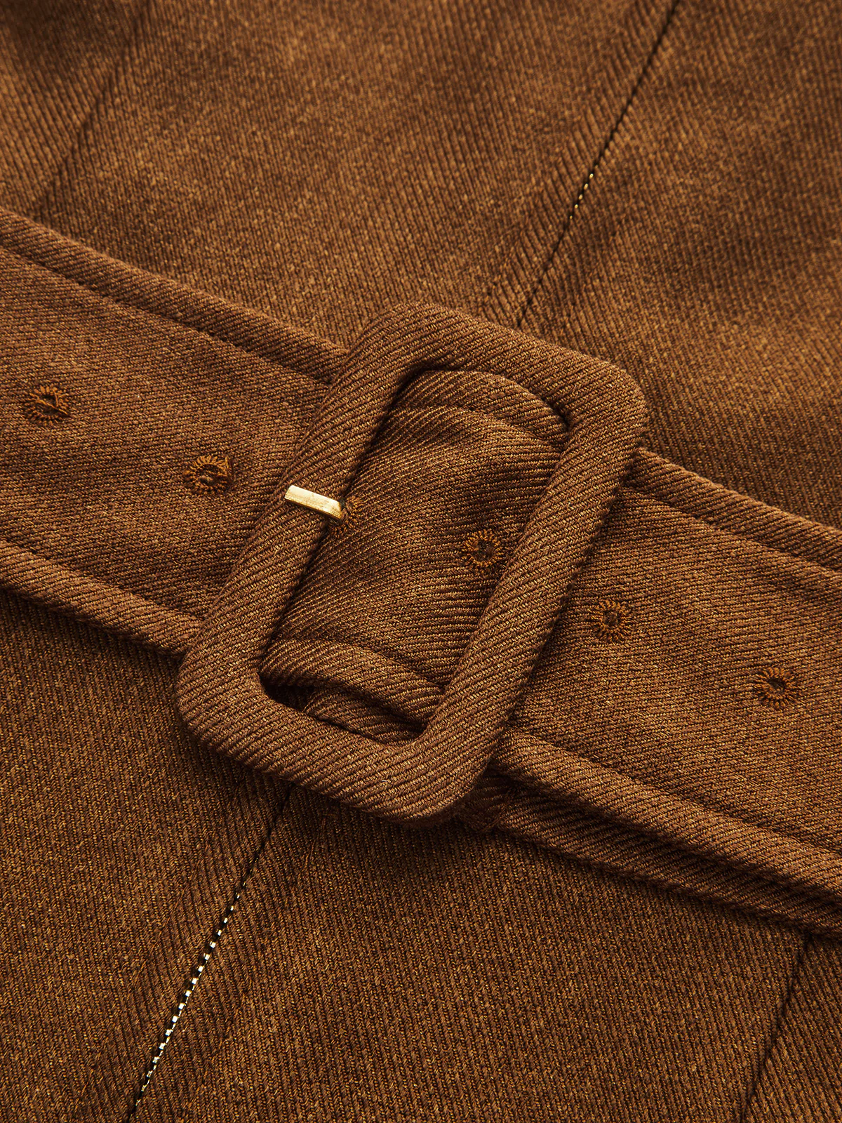 Square Neck Zip Front Belted Vest - Wholesalesil