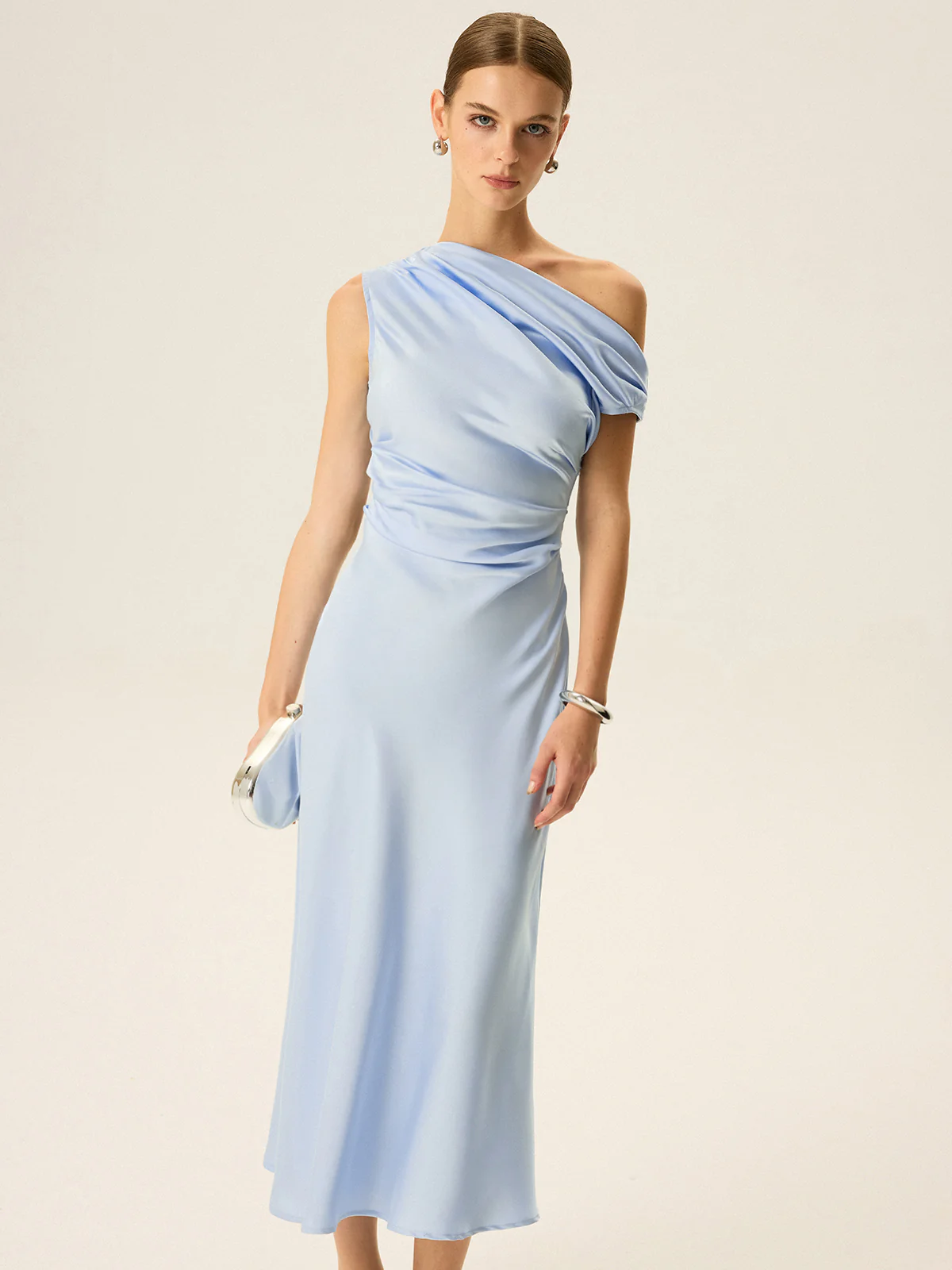 Off-shoulder Midi Dress - Wholesalesil