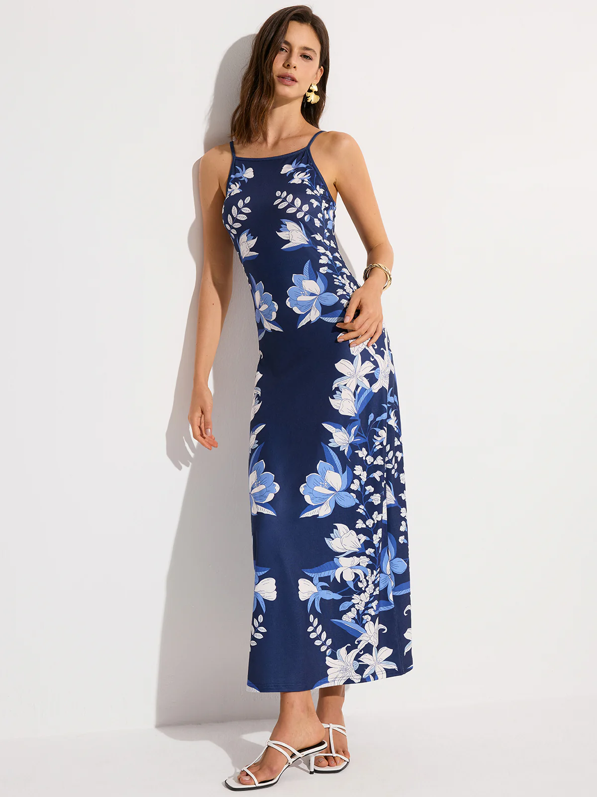 Floral Print Maxi Dress - Wholesalesil