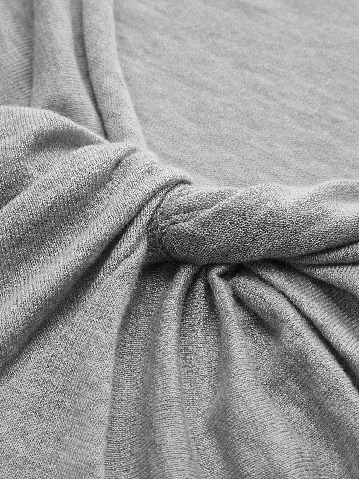 Twist-Front Wool-Blend Knit Sweater - Wholesalesil