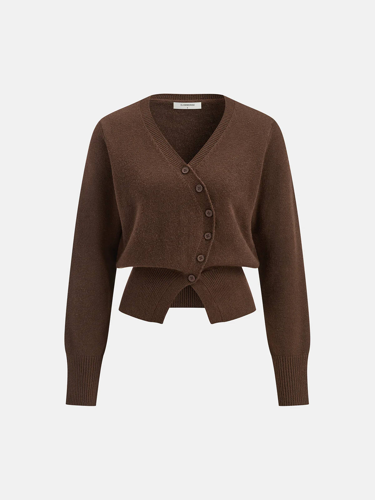 Asymmetric Button Front Cardigan - Wholesalesil