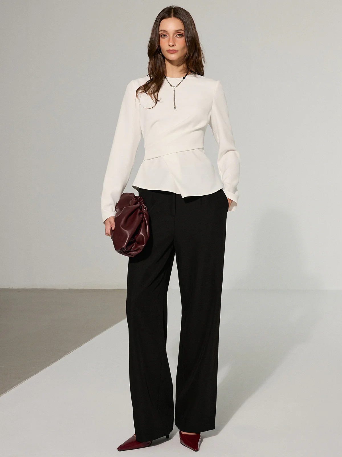 Asymmetric Peplum T-Shirt - Wholesalesil