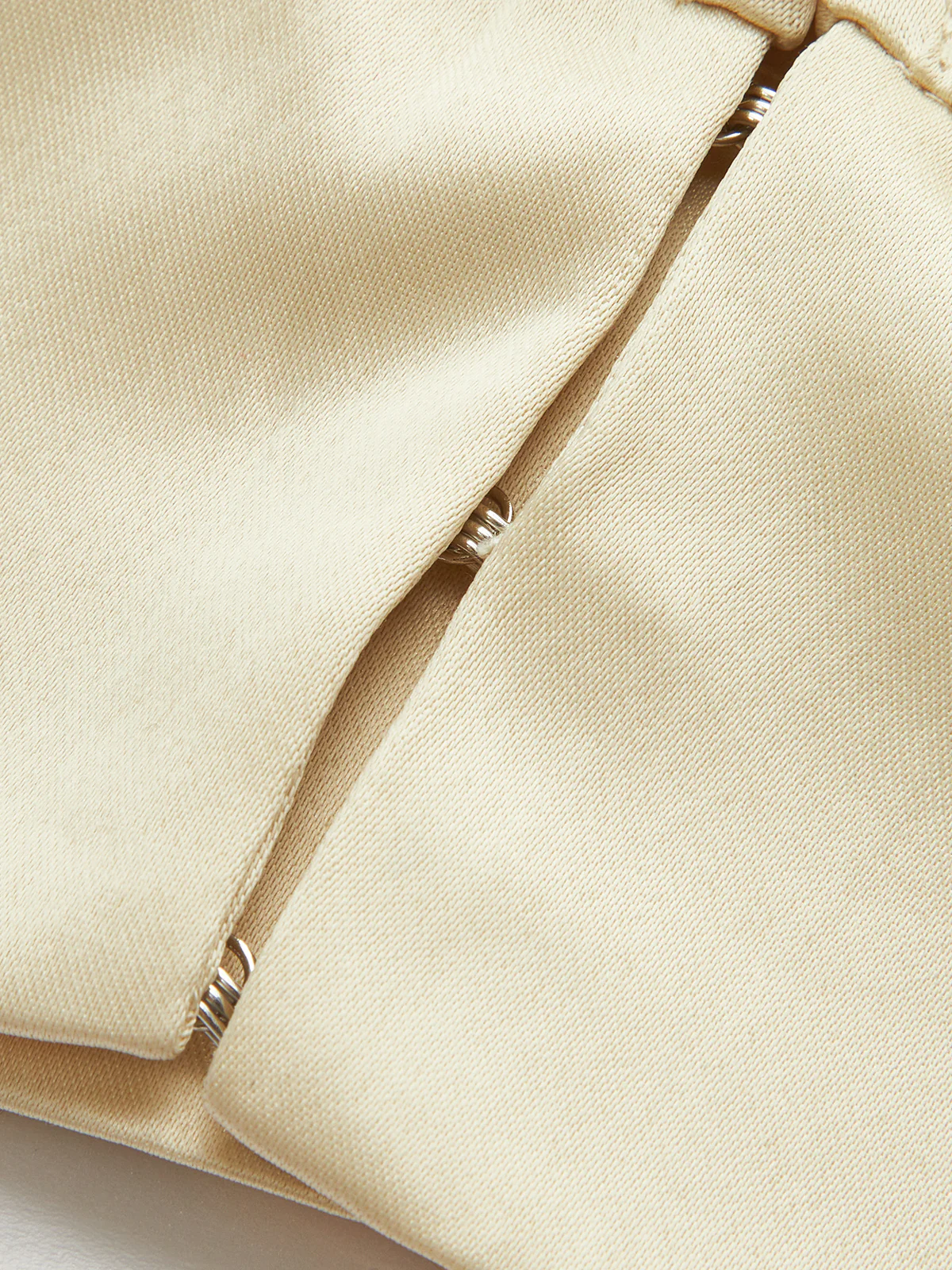 Metal Detail Satin Crop Top - Wholesalesil