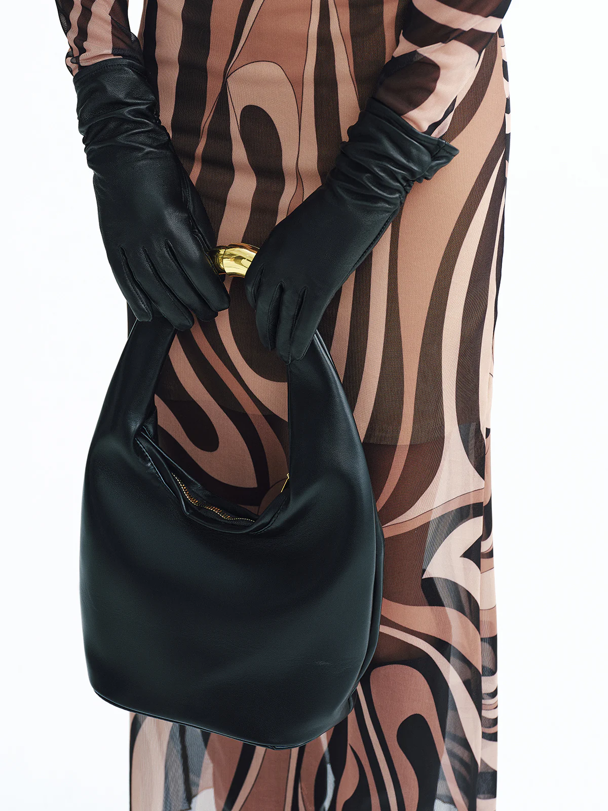 Metal Handle PU Hobo Bag - Wholesalesil