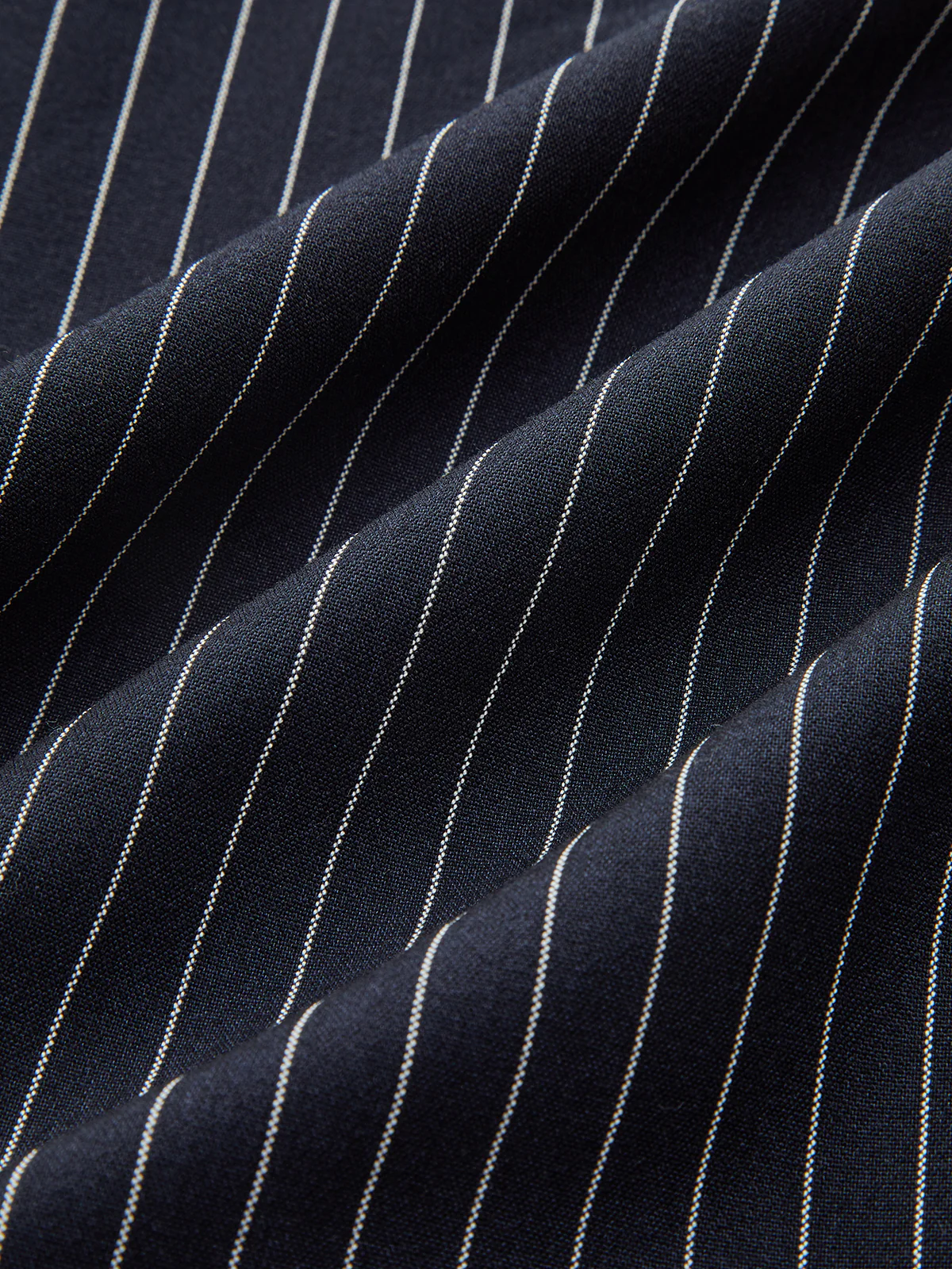 Flared Sleeve Pinstripe Wrap Blouse - Wholesalesil