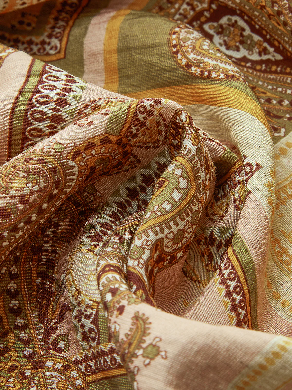 Paisley Print Spaghetti Strap Midi Dress - Wholesalesil