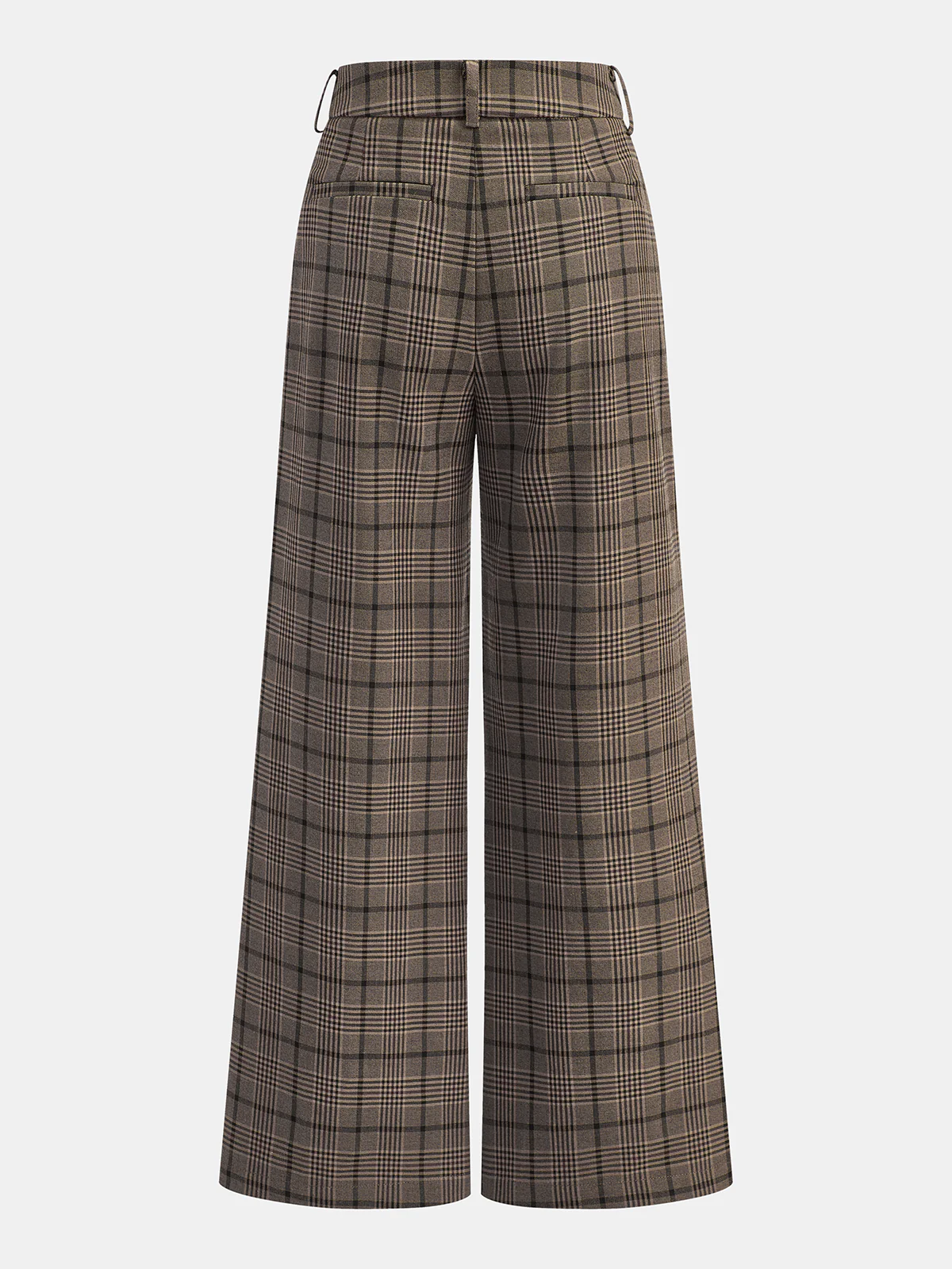 Plaid Wide-Leg Pants - Wholesalesil