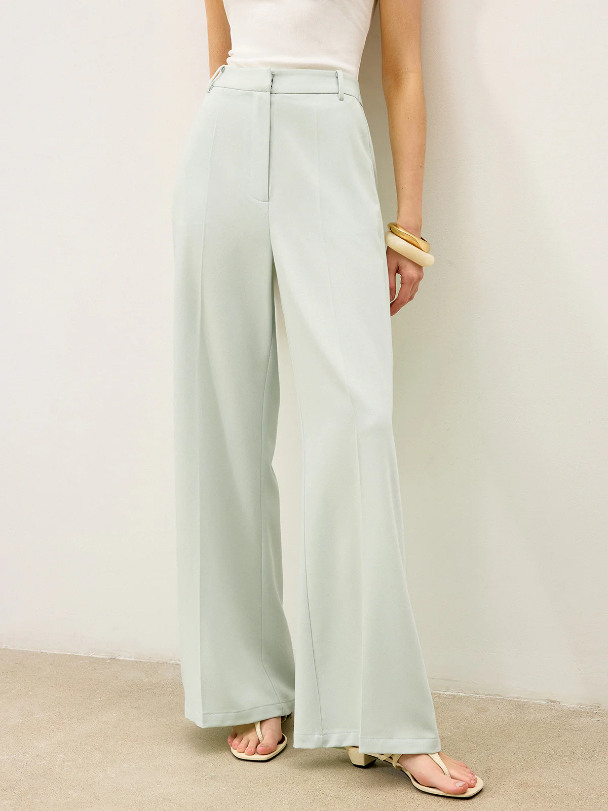 High-Waisted Wide-Leg Pants - Wholesalesil
