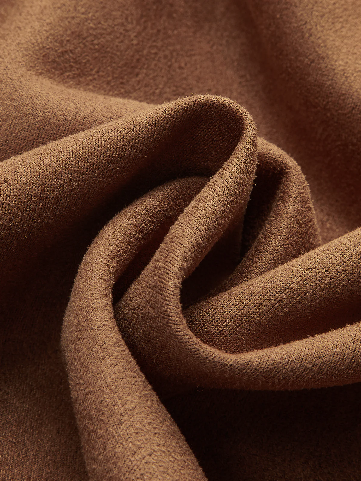 Flared Hem Suede Effect Shirt Dress - Wholesalesil