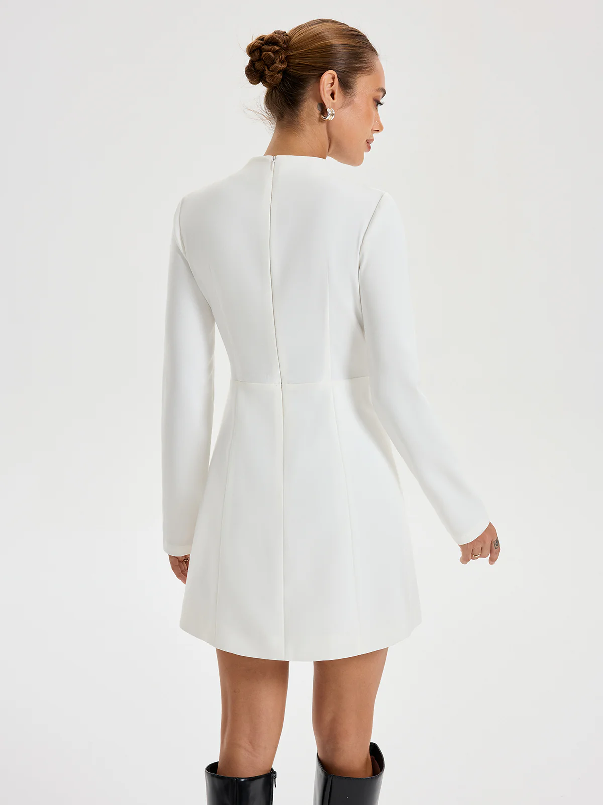 Shoulder-ruched Minimal Dress - Wholesalesil