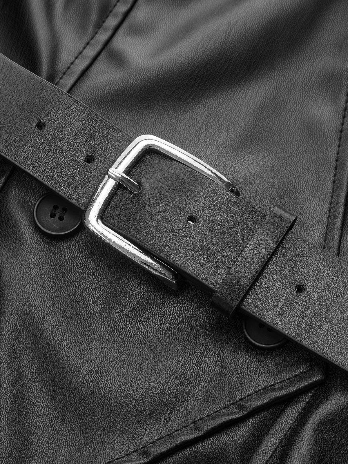 Faux Leather Belted Vest - Wholesalesil