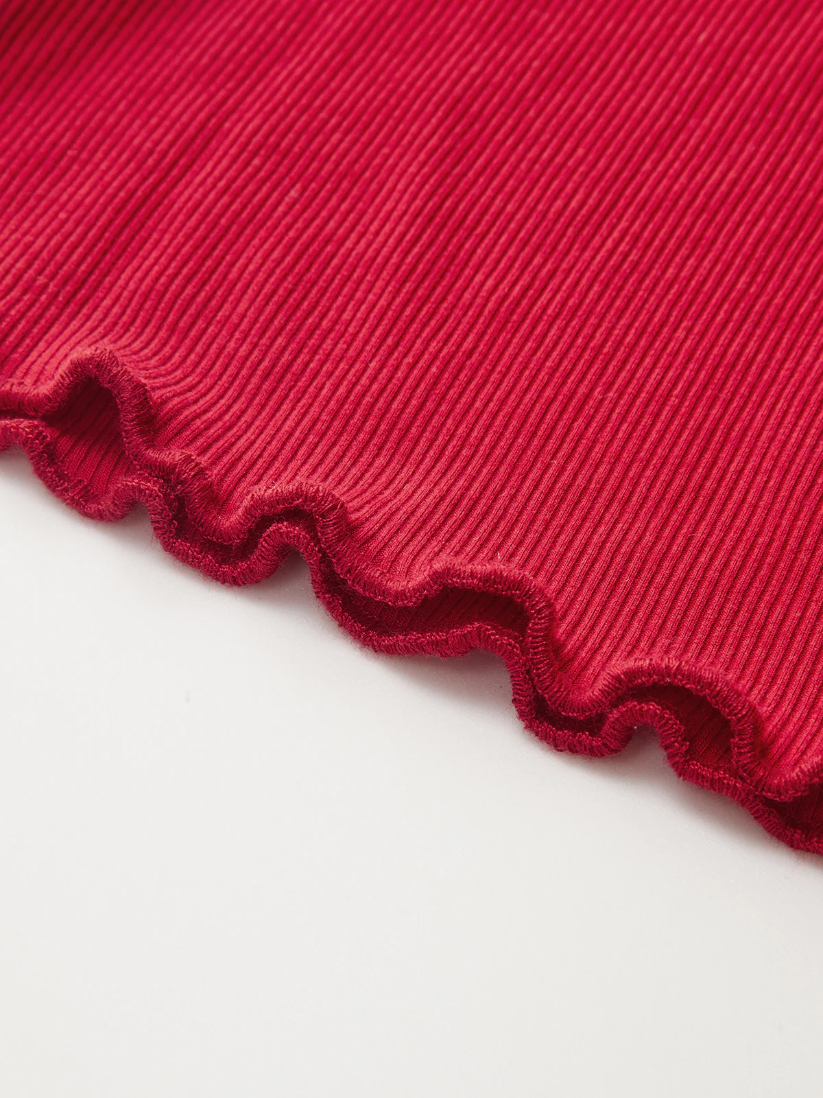 Asymmetric Seam Flared Sleeve Ribbed Knit Top - Wholesalesil