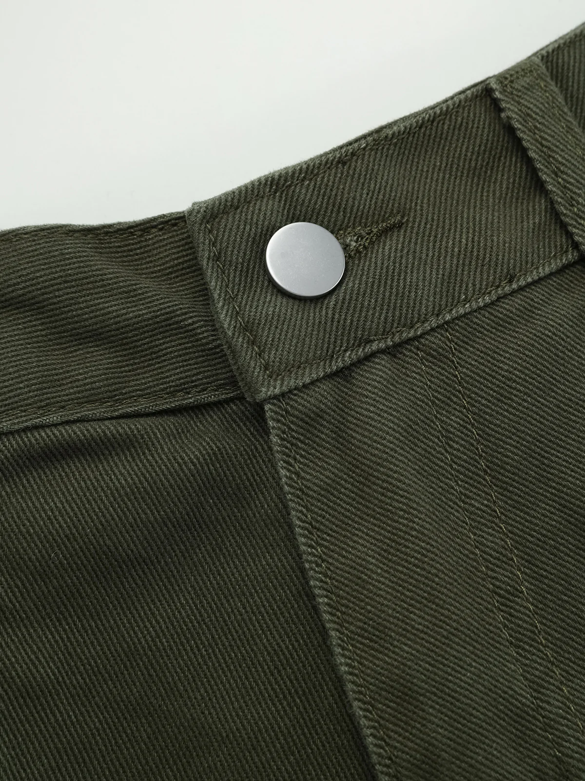 Mid-Waist Curved-Leg Pants - Wholesalesil