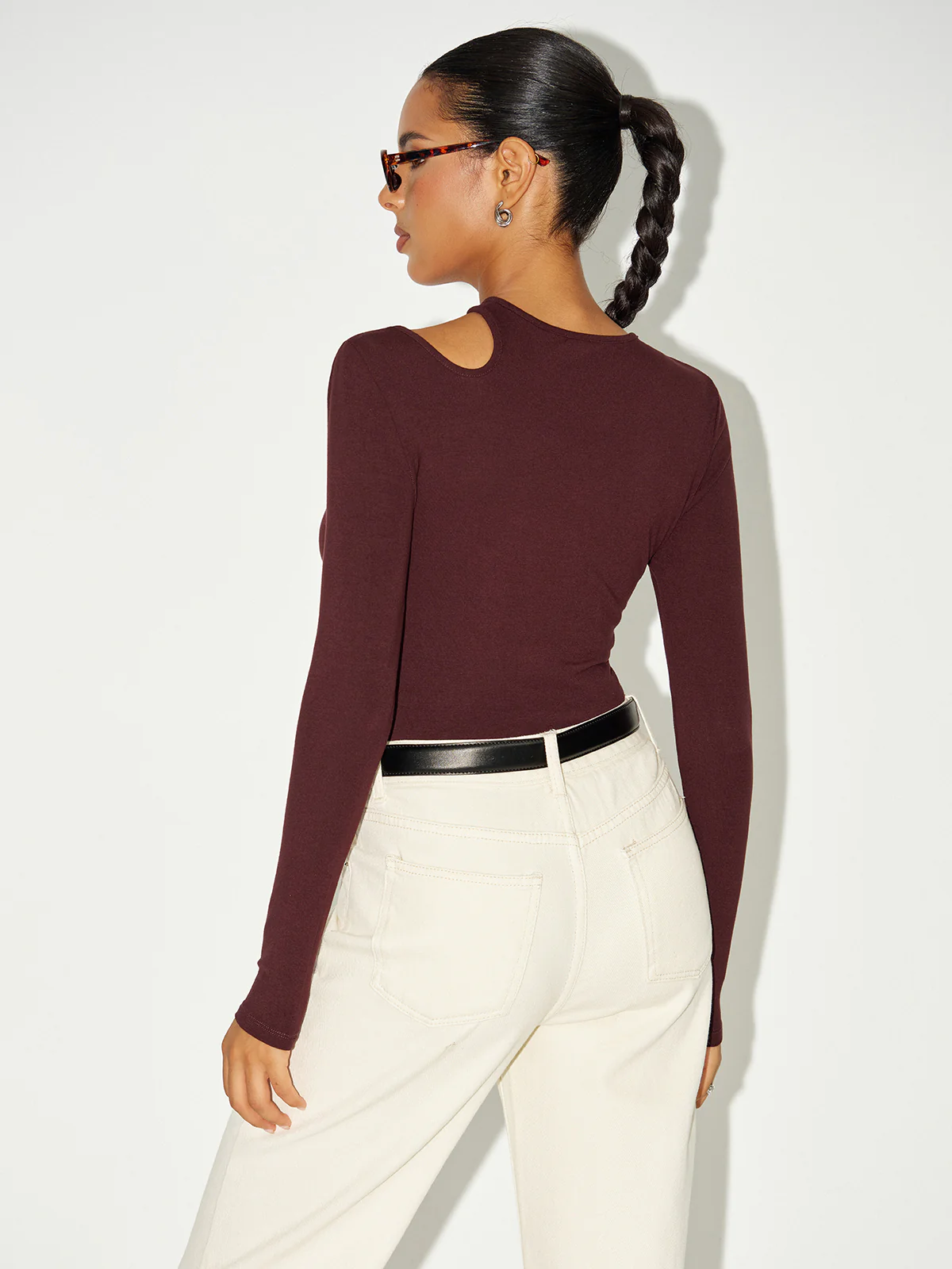 Long Sleeve Cut-Out Bodysuit - Wholesalesil