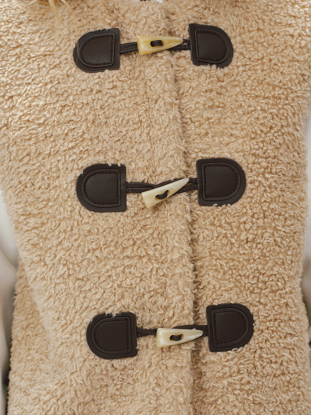 Faux Leather Buckle Fleece Sleeveless Vest - Wholesalesil