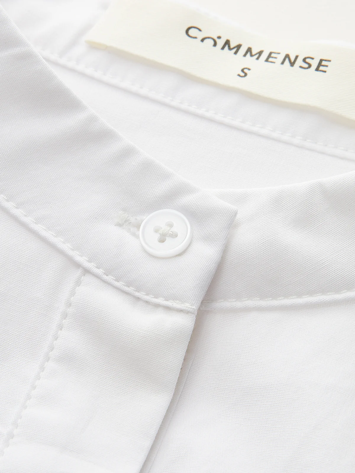 Mandarin-Collar Cap-Sleeve Peplum Shirt - Wholesalesil