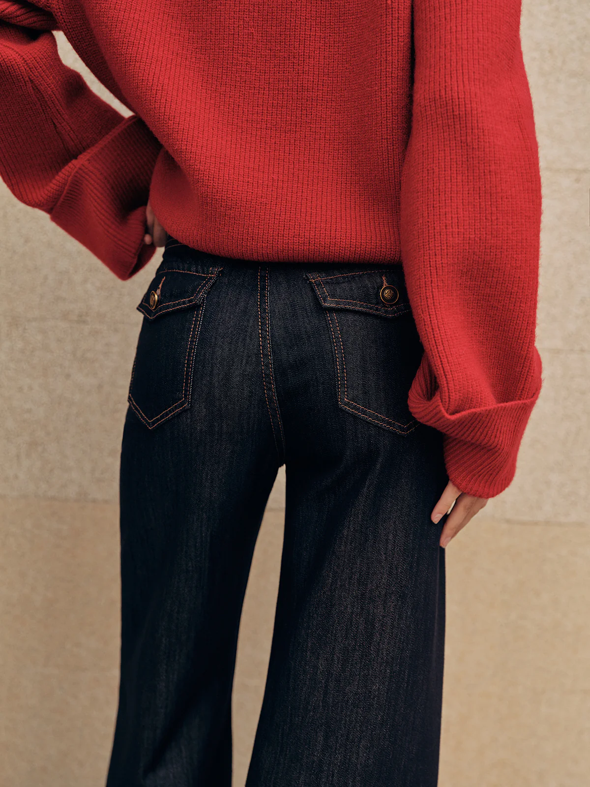 Mid-Waist Wide-Leg Jeans - Wholesalesil