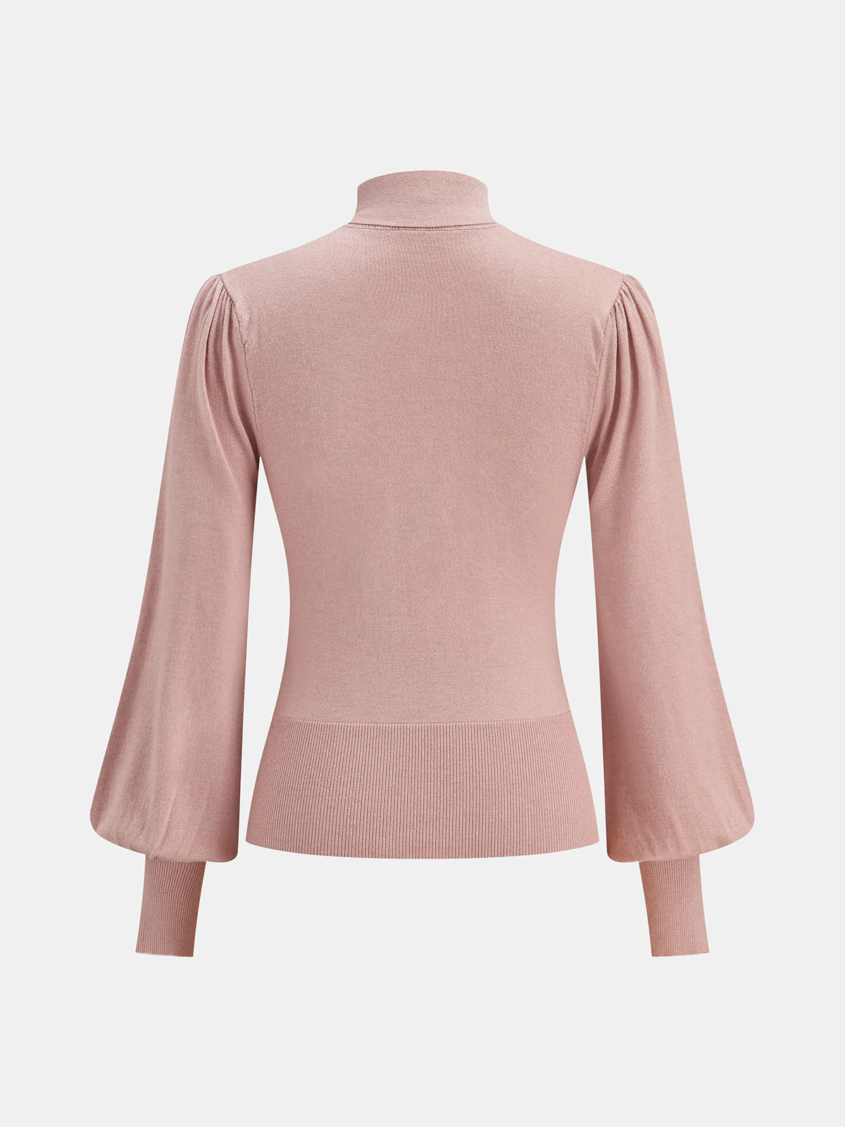 Bow Tie Neck Wool Blend Sweater - Wholesalesil