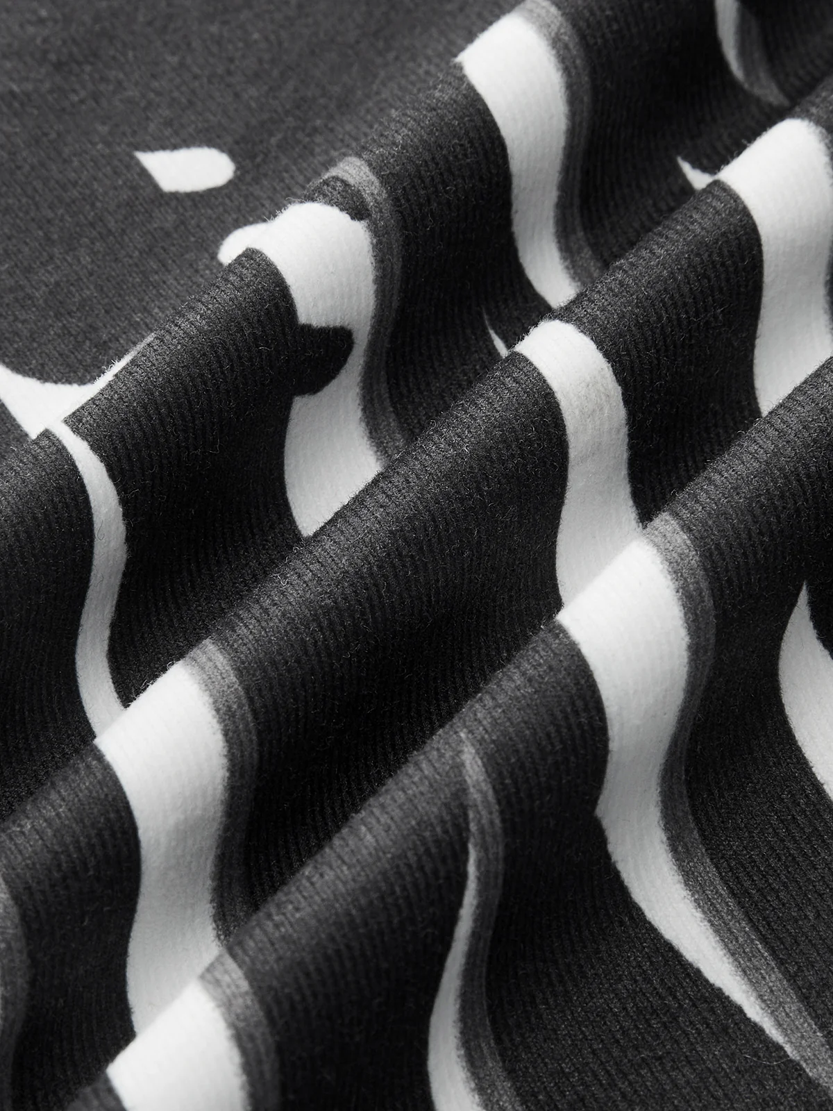 Geometric Print Mock Neck Long-Sleeve Top - Wholesalesil