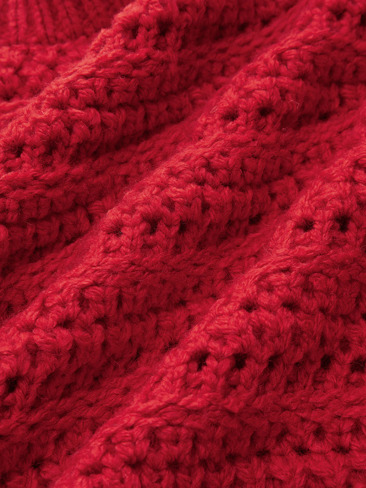 Fringe Hem Crochet Knit Sweater - Wholesalesil